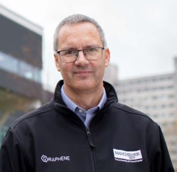 A headshot image of James Baker, CEO of Graphene@Manchester