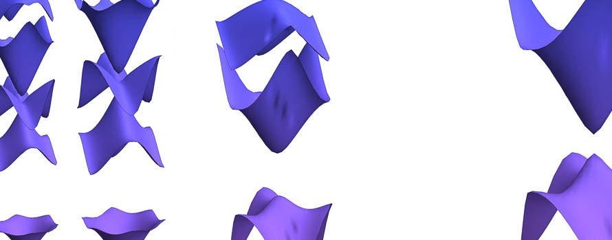 Purple objects representing High-temperature quantum oscillations caused by recurring Bloch states in graphene superlattices