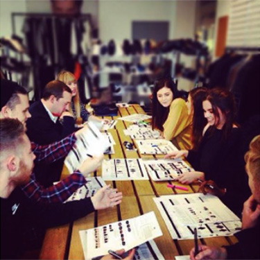 Working things out with the buying team.