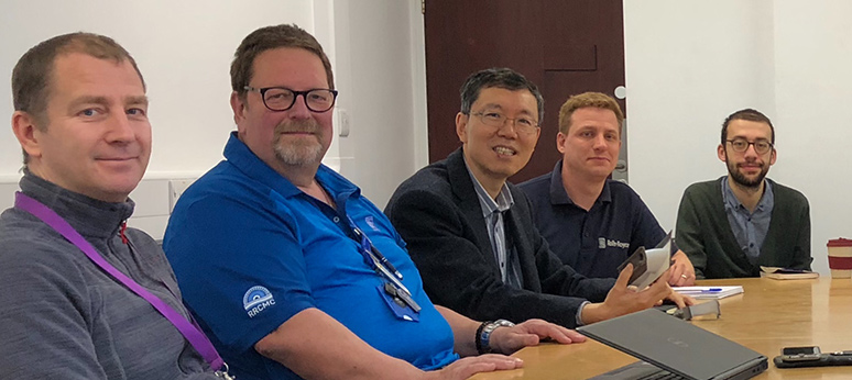 Professor Ping Xiao with colleagues from The University of Manchester and Rolls-Royce.