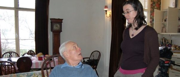 Vicki with Tony Benn