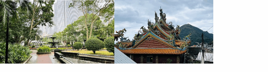 Two images showing the Cultural Park