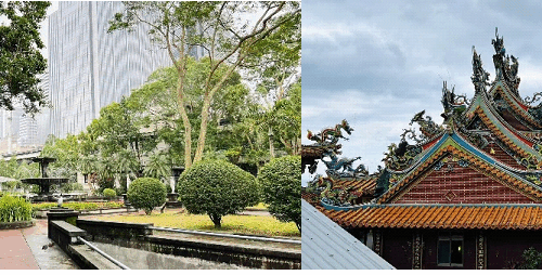 Two images showing the Cultural Park