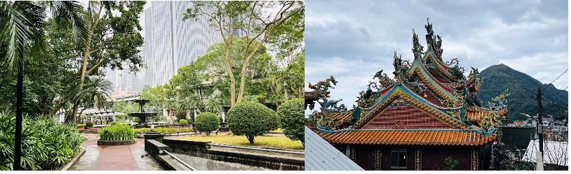 Two images showing the Cultural Park