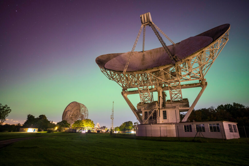 The MkII and Lovell telescopes at Jodrell Bank