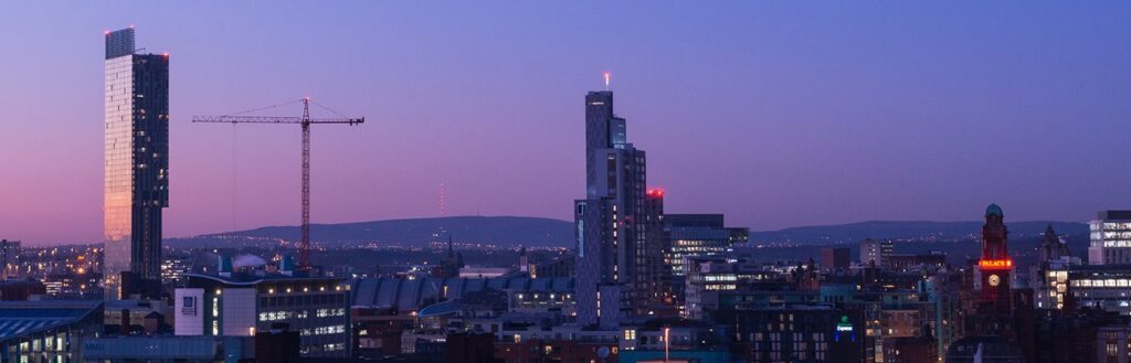 Manchester at twilight
