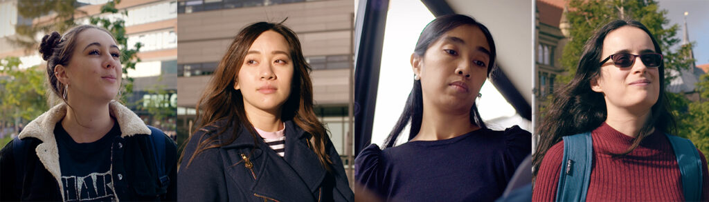 Montage of four women