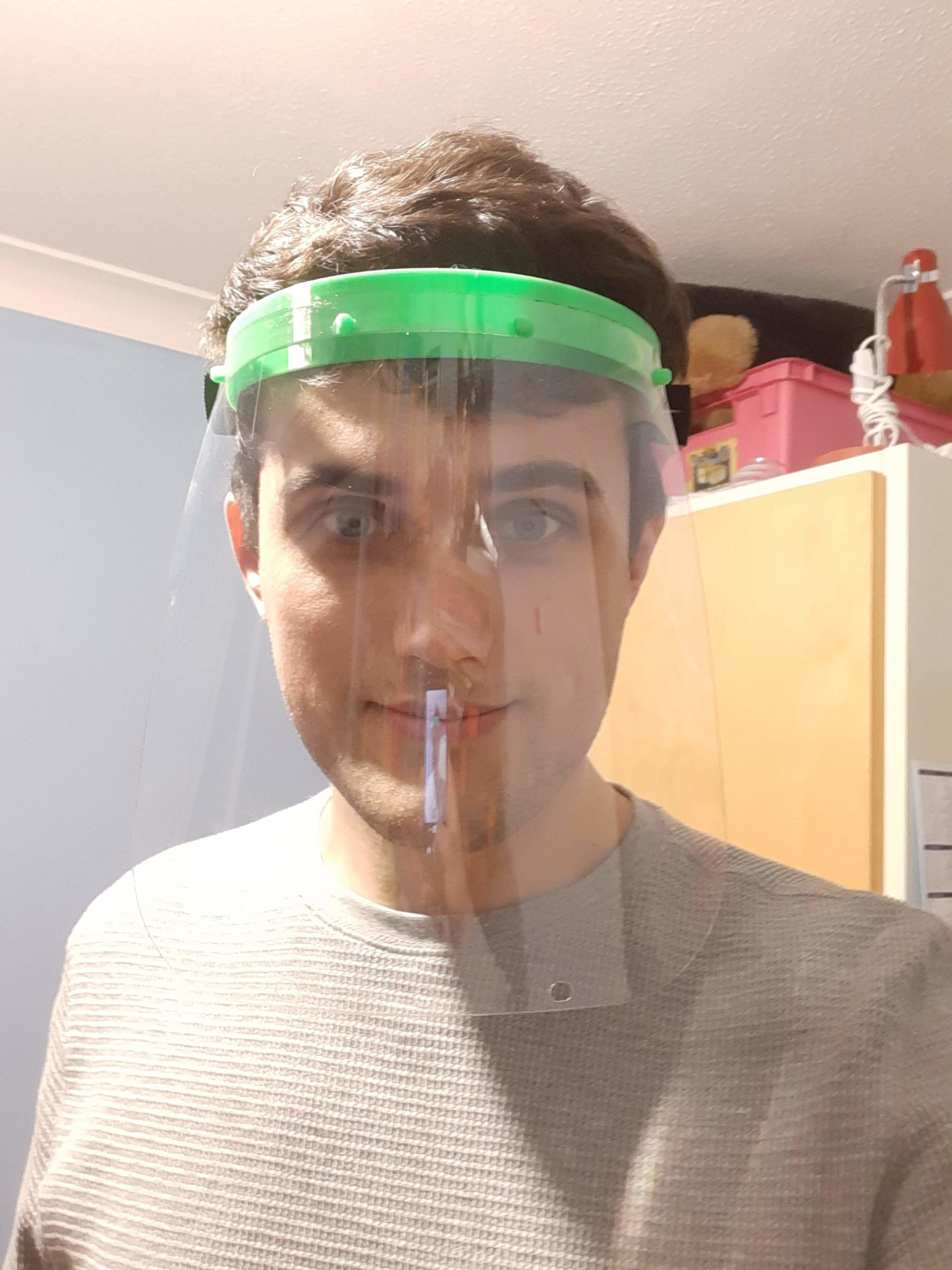 Man in protective face mask