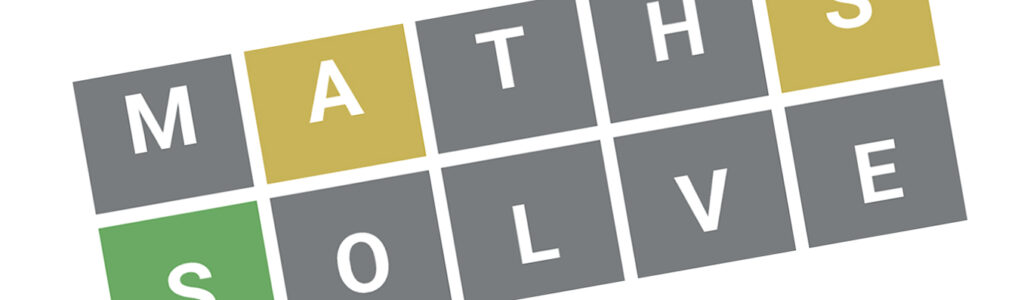 Wordle tiles spelling maths and solve