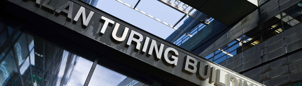 Close up of a sign reading Alan Turing Building