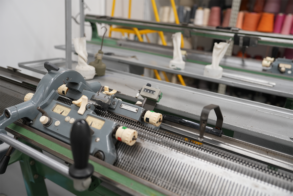 Machinery in a textiles lab