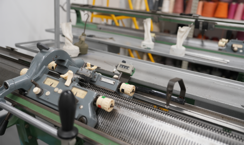 Machinery in a textiles lab