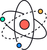 Graphic of a molecules symbol